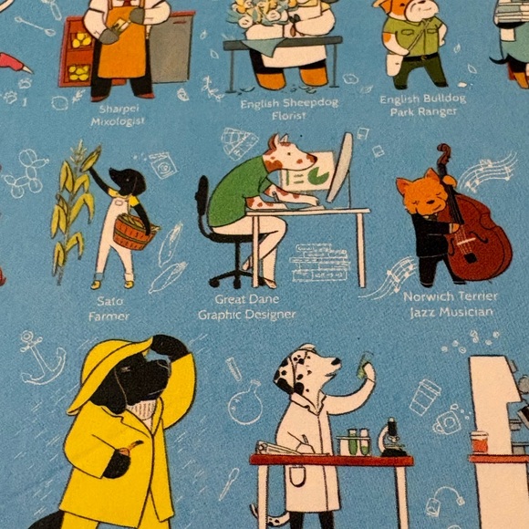 Galison Dogs with Jobs 500 Piece Puzzle - Blue - Picture 5 of 8